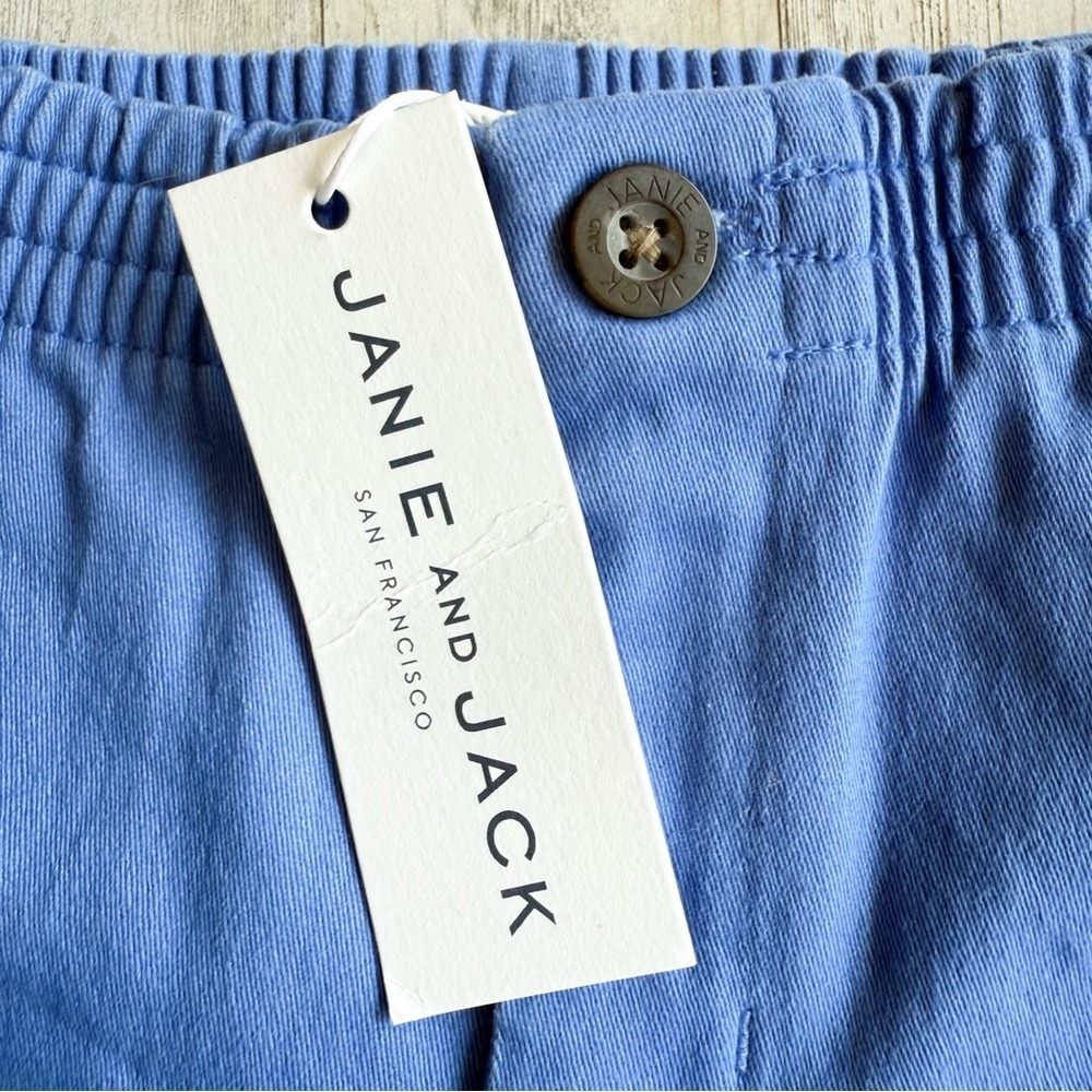 NWT JANIE and JACK Twill Pull-on Shorts in Midday Blue Boys size 2T 100045586 - Picture 8 of 11